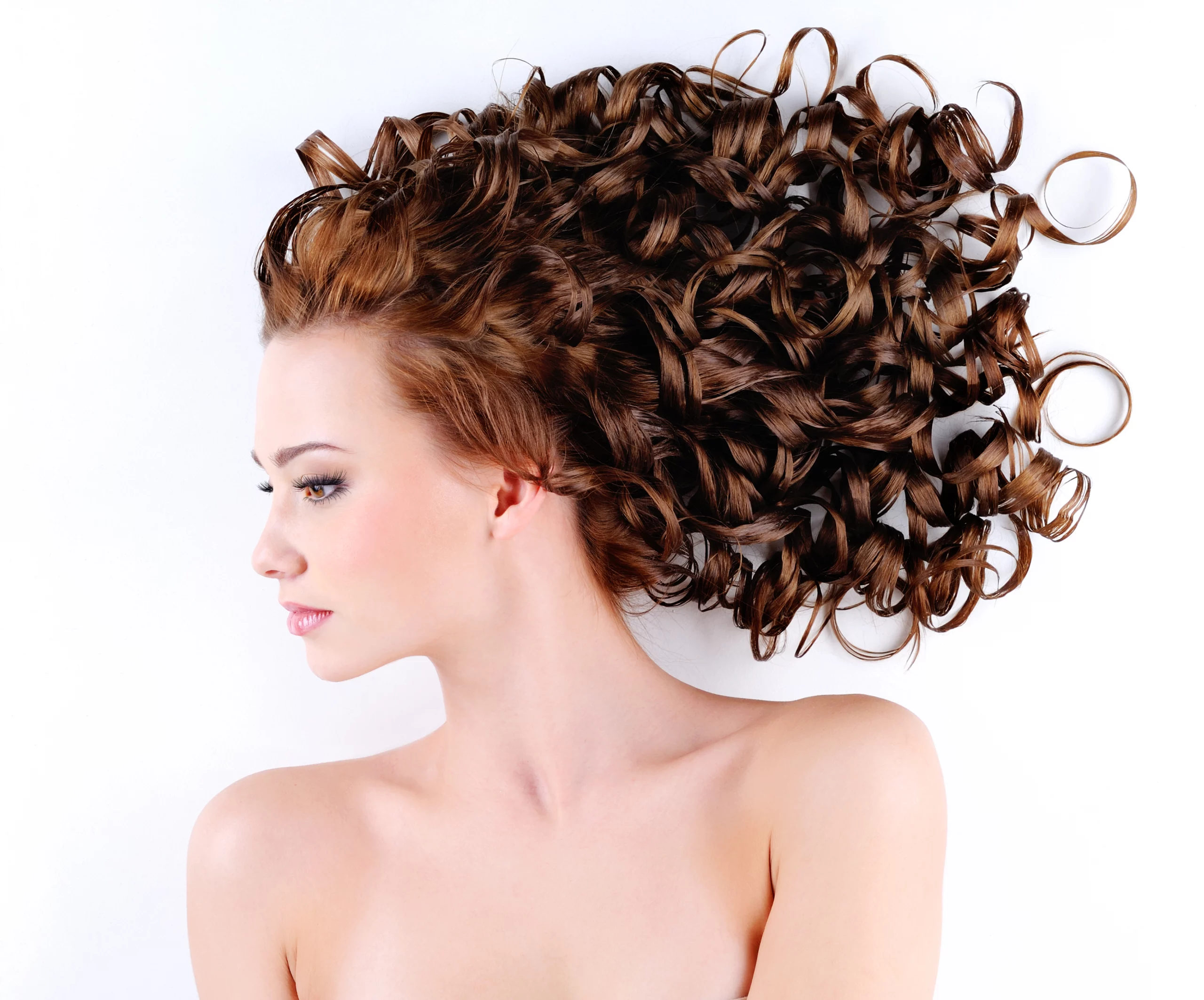 woman curly hair